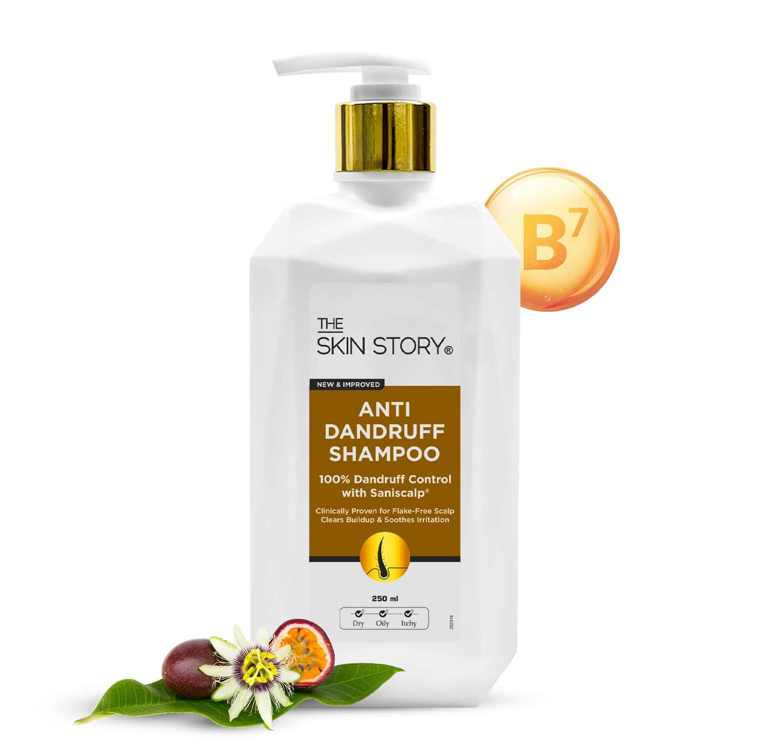 The Skin Story Anti Dandruff Shampoo For Scalp Cleansing Dandruff Control Soothes 250 Ml