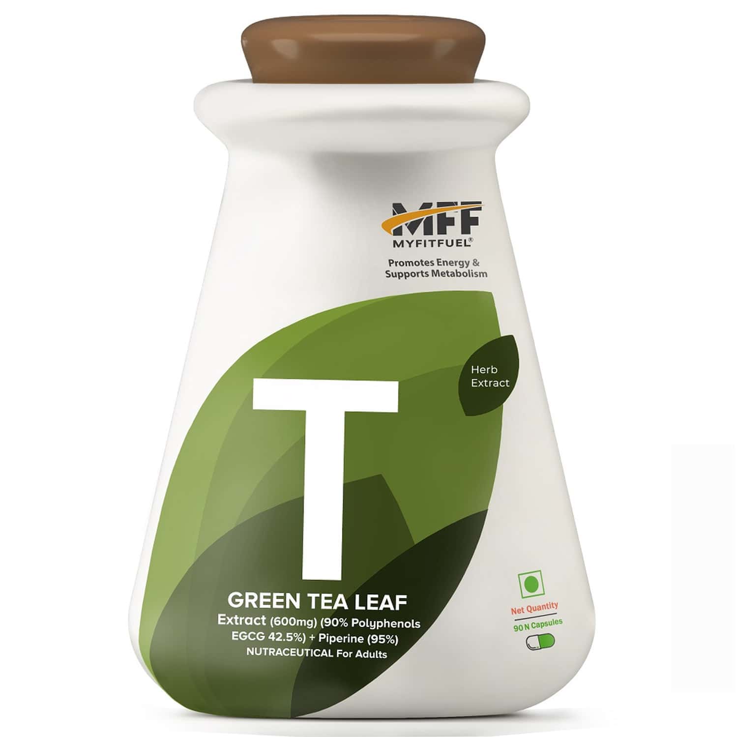 Myfitfuel Green Tea Extract (90% Polyphenols | 42.5% Egcg) With Piperine 95% | (600mg) | 90 Capsules