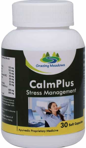 Grazing Meadows Calmplus 30 Capsules Ayurvedic Herbal Formulation For Stress Management 