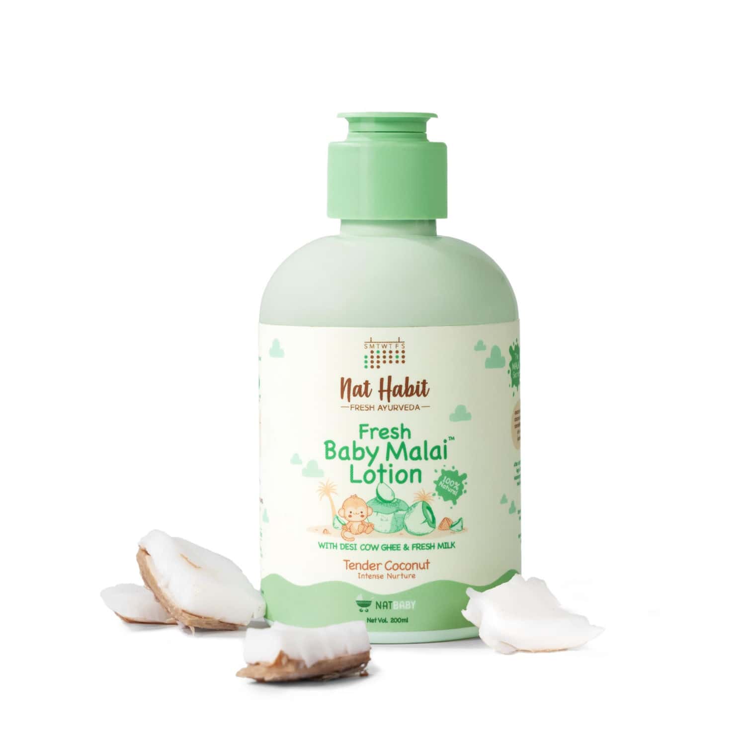 Nat Habit Baby Body Lotion - Tender Coconut | 200ml
