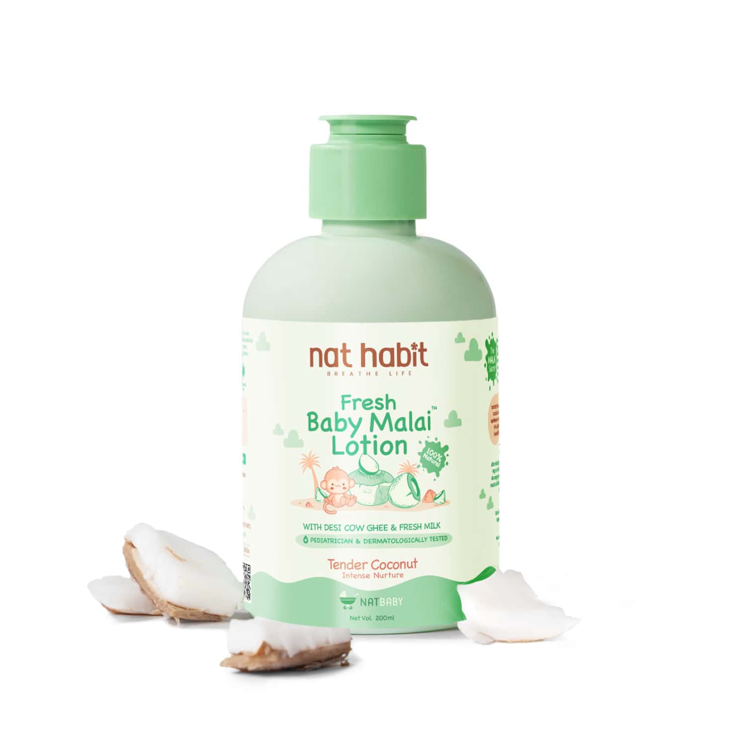 Nat Habit Baby Body Lotion - Tender Coconut | 200ml