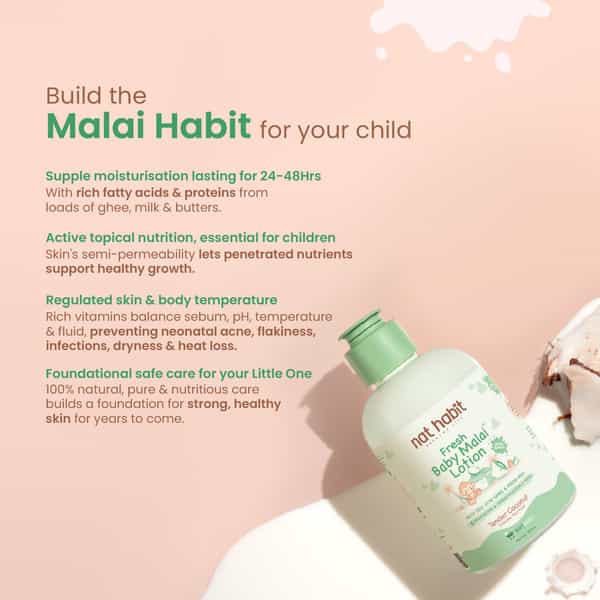 Nat Habit Baby Body Lotion - Tender Coconut | 200Ml