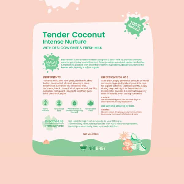 Nat Habit Baby Body Lotion - Tender Coconut | 200Ml