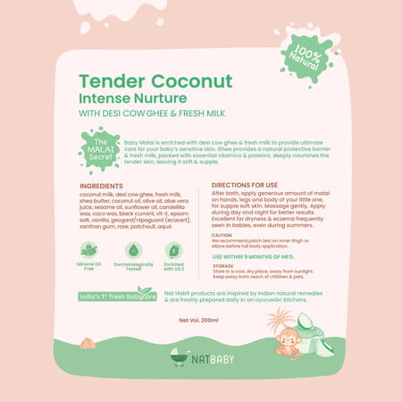 Nat Habit Baby Body Lotion - Tender Coconut | 200ml