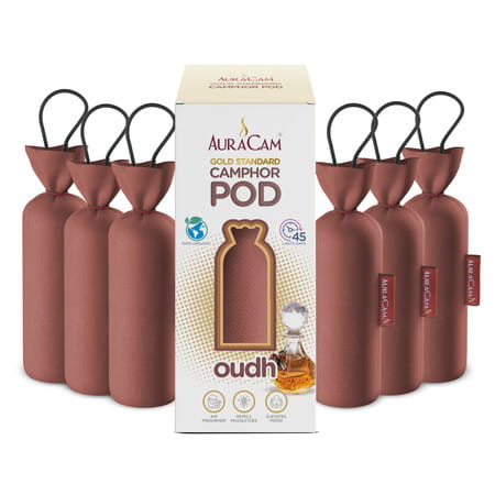 Auracam Gold Standard Camphor Pod Cone Oudh- Set Of 6