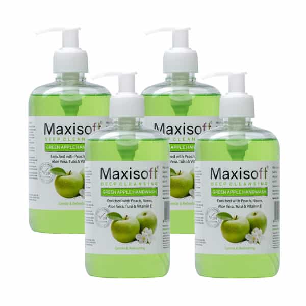 Maxisoft Deep Cleansing Handwash | Gentle & Refreshing | Green Apple | 500 Ml
