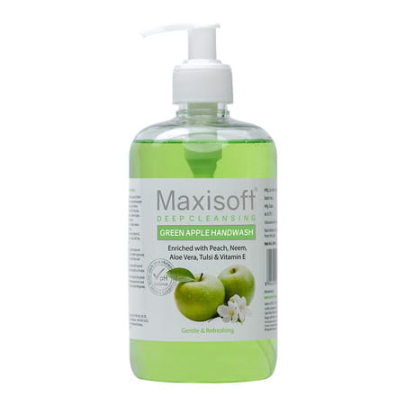 Maxisoft Deep Cleansing Handwash | Gentle & Refreshing | Green Apple | 500 Ml