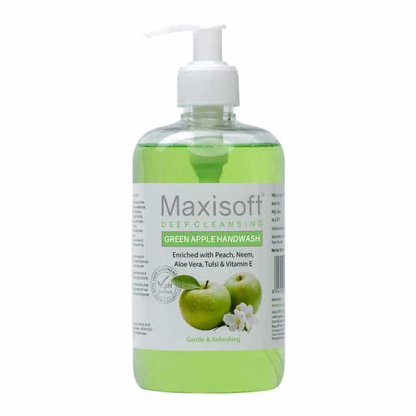 Maxisoft Deep Cleansing Handwash | Gentle & Refreshing | Green Apple | 500 Ml
