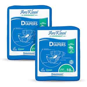 Arokleen Overnight Adult Diaper Tape Style Large (waist Size: 101.6 Cm-149.86 Cm) 20pcs Pack Of 2