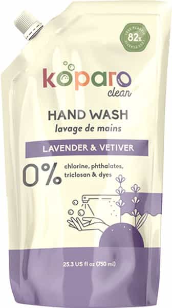 Koparo Hand Wash Lavender & Vetiver, Ph Controlled & Hypoallergenic, Child Safe, Refill Pack 1X750ml