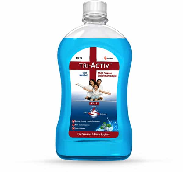 Tri-Activ Multipurpose Disinfectant Liquid For Personal And Home Hygiene ( Cool Menthol ) - 500Ml