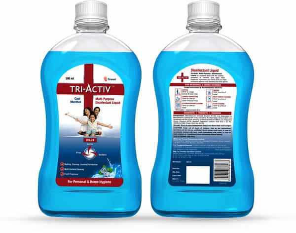 Tri-Activ Multipurpose Disinfectant Liquid For Personal And Home Hygiene ( Cool Menthol ) - 500Ml