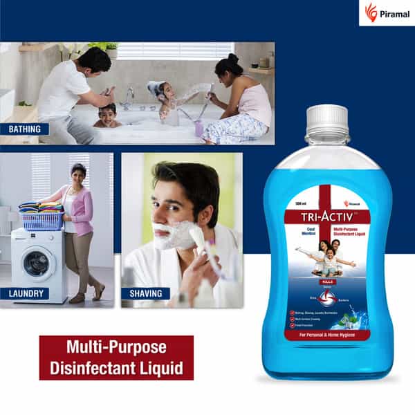 Tri-Activ Multipurpose Disinfectant Liquid For Personal And Home Hygiene ( Cool Menthol ) - 500Ml