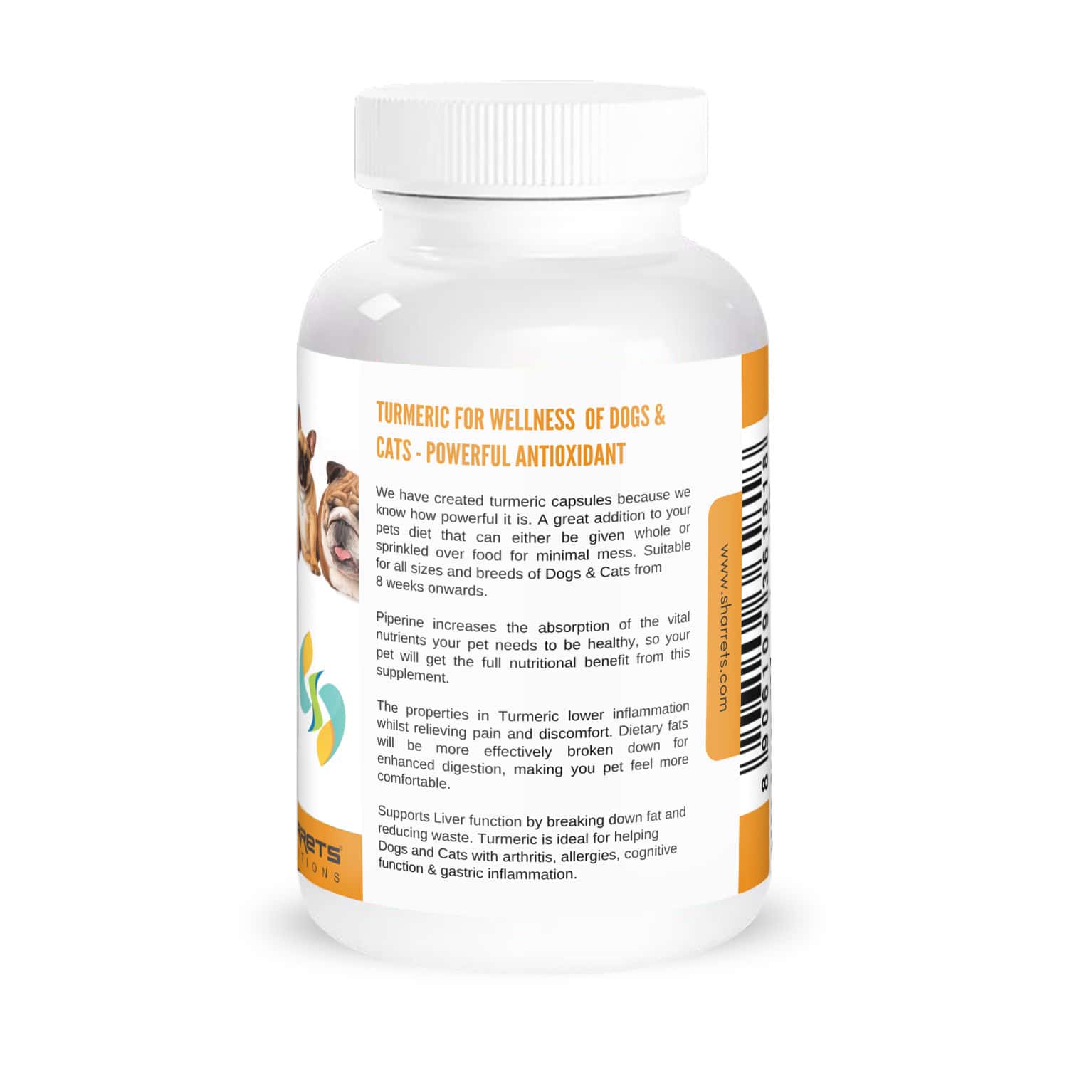 Buy SHARRETS CURCUMIN TURMERIC SUPPLEMENT FOR DOGS AND CATS, 95