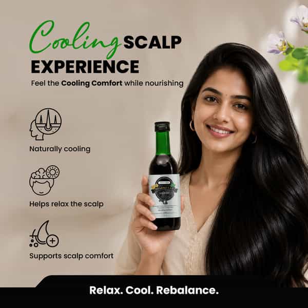 Green Milk Brahmi Hair Oil | Ayurvedic Scalp Care Oil For Strong Hair & Soothing Scalp | 180 Ml