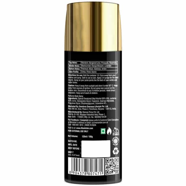 Man Arden #1 Deodorant | No Gas Deo For Men | Long Lasting Ultra Luxury Perfume Body Spray | 120Ml