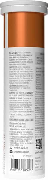 Hk Vitals Glutathione (Orange | 15 Effervescent Tablets) | L-Glutathione Tablets