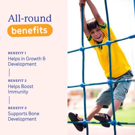 Gritzo Supermilk Growth+ (Formerly Height+) Unsweetened Drink Mix (7-12y Boy) (Creamy Vanilla 400g)