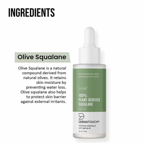 Dermatouch Squalane Oil For Face |Glowing Skin | Moisturize & Minimize Fine Lines & Wrinkles - 30Ml