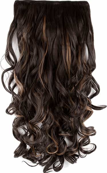 Streak Street Clip-In 24'' Soft Curls Mix-Brown Hair Extensions