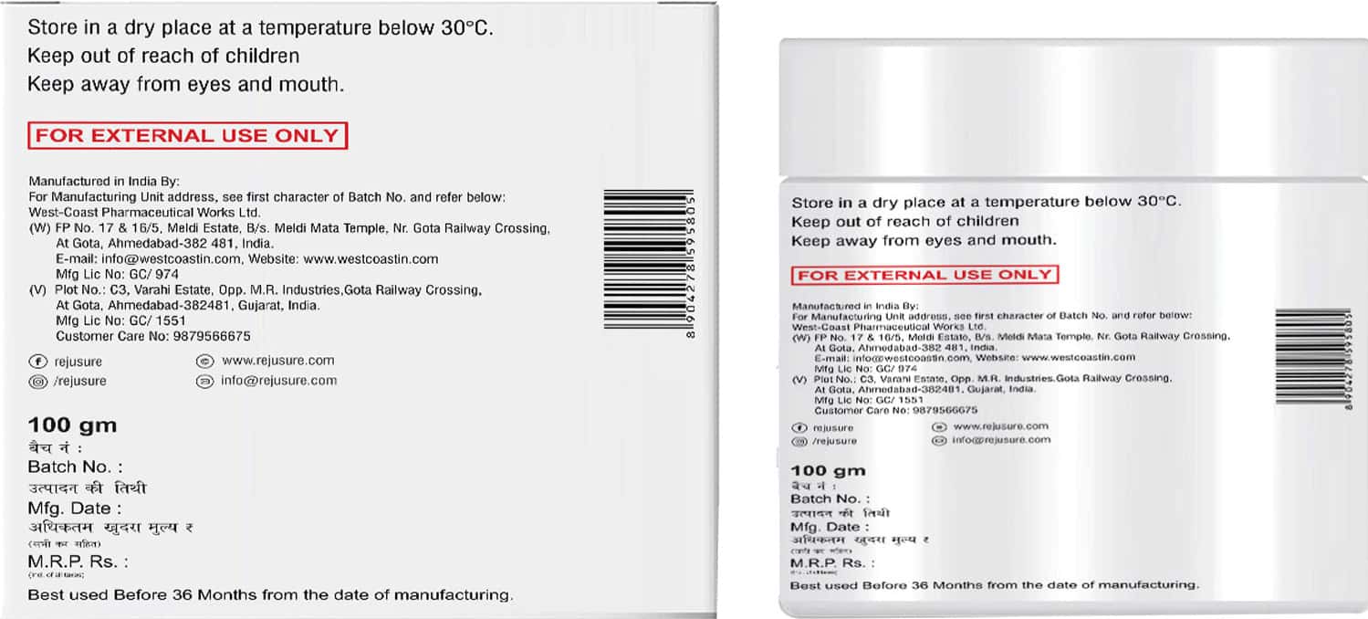 Buy REJUSURE UREA GEL WITH 1 SALICYLIC ACID + COCONUT OIL + TEA TREE