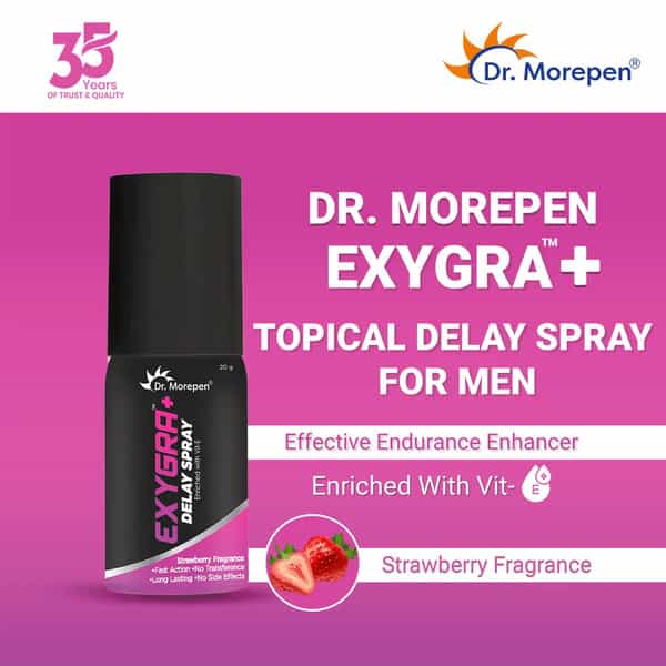 Dr. Morepen Exygra Delay Strawberry Fragrance | Spray | 20 Gm | Pack Of 2