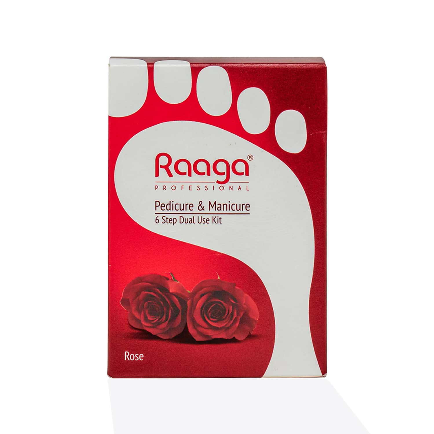 Raaga Professional Pedicure & Manicure 6 Step Single Use Kit | Rose | 6 Sachets (63 G)