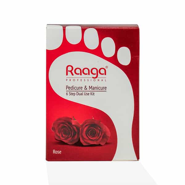 Raaga Professional Pedicure & Manicure 6 Step Single Use Kit | Rose | 6 Sachets (63 G)
