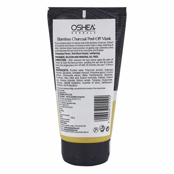 Oshea Bamboo Charcoal Peel Off Mask Cream 120 Gm