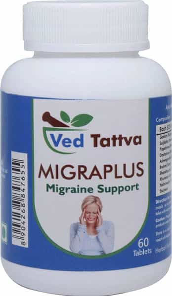 Ved Tattva Migra Plus 60 Tablets - Natural Supplement For Migraine Support (Pack Of 5)
