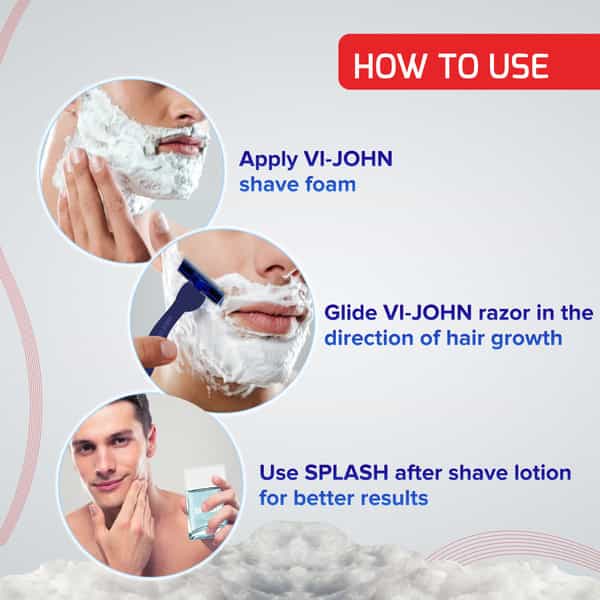 Vi-John Shaving Foam Hard Skin + Zesty Breeze Lemon Lime Shaving Foam Combo (400Gm Each)