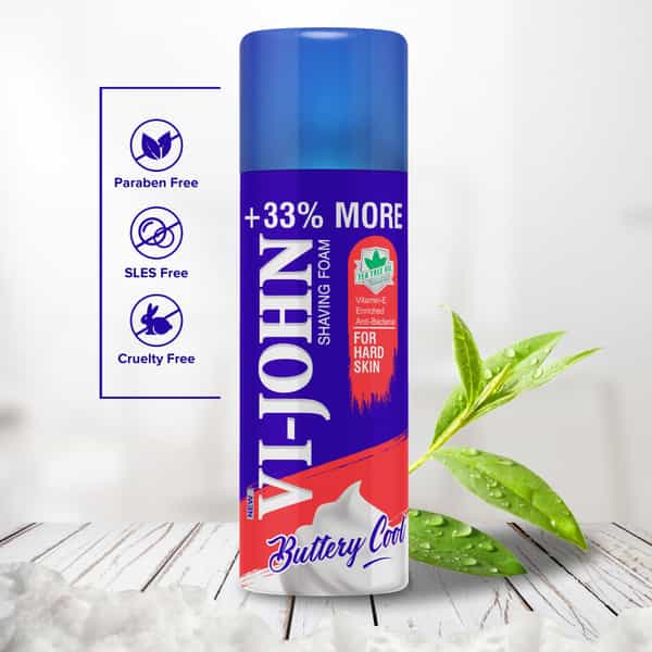 Vi-John Shaving Foam Hard Skin + Zesty Breeze Lemon Lime Shaving Foam Combo (400Gm Each)