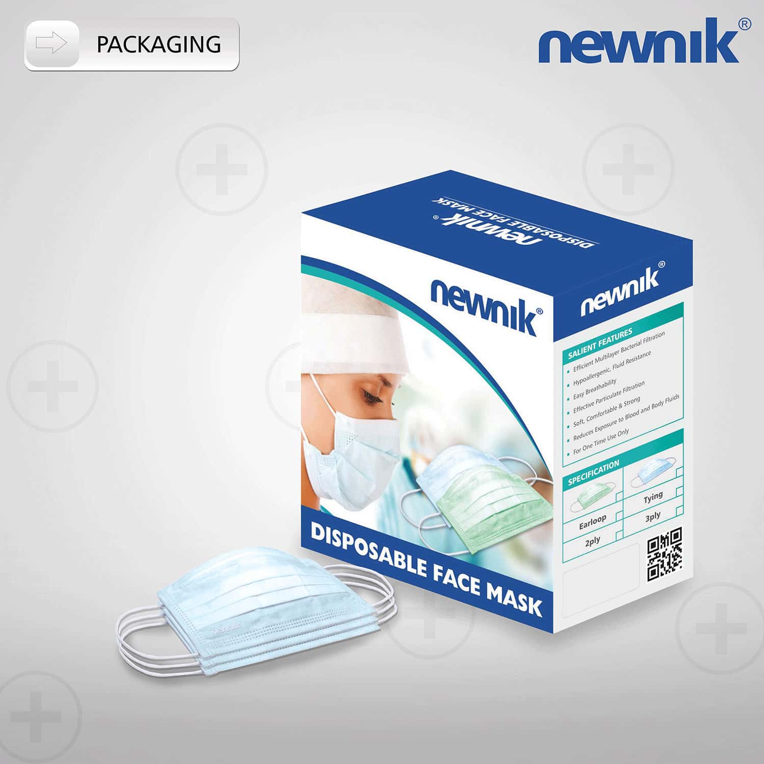 Buy NEWNIK 2 PLY DISPOSABLE FACE MASK BLUE Online & Get Upto 60 OFF at