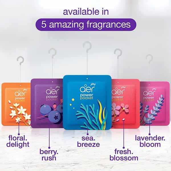 Godrej Aer Power Pocket Bathroom Freshner (Assorted - Pack Of 3)