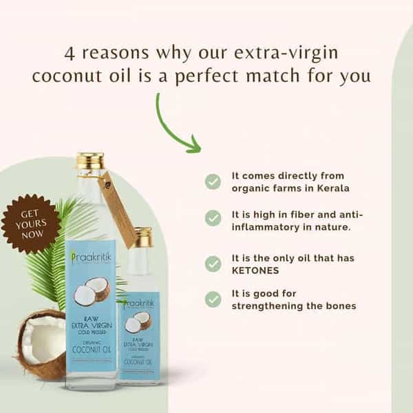 Praakritik Organic Extra Virgin Coconut Oil 500 Ml