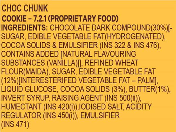 Cookieman Choc Chunk Cookies - 120Gm