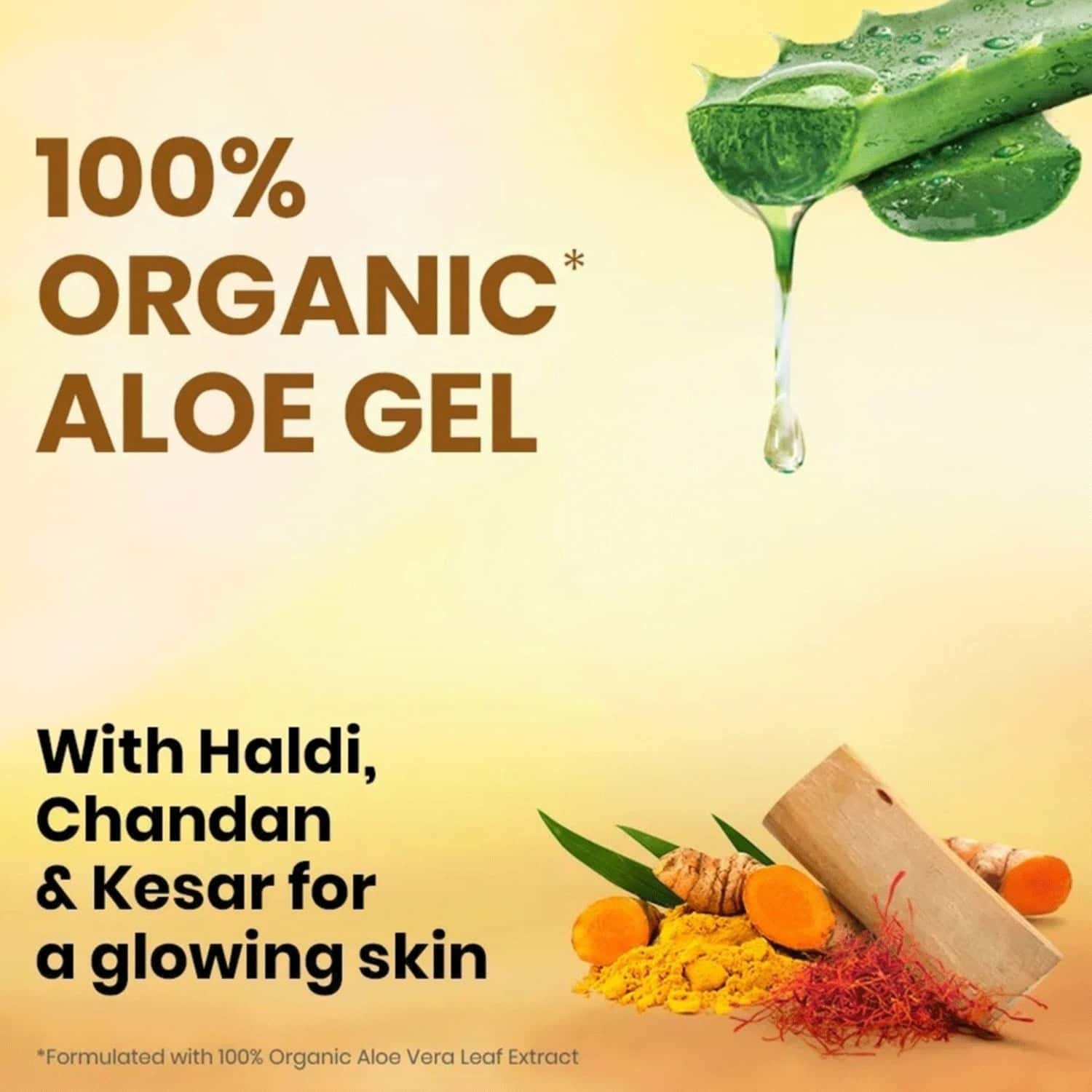 Boroplus Organic Aloe Vera Gel Haldi Chandan Kesar 60Ml Tube