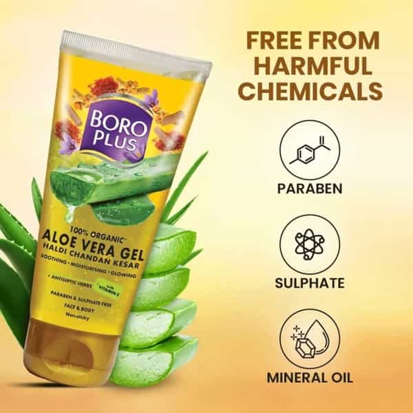Boroplus Aloe Gel Haldi Chandan Kesar Moisturizer Tube Of 60 Ml