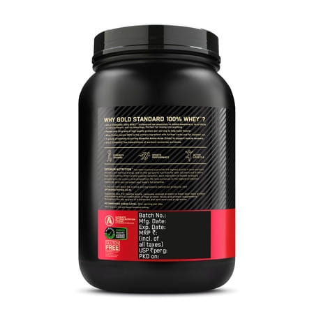 Optimum Nutrition Gold Standard 100% Whey Protein Unflavoured Powder 907 Gm