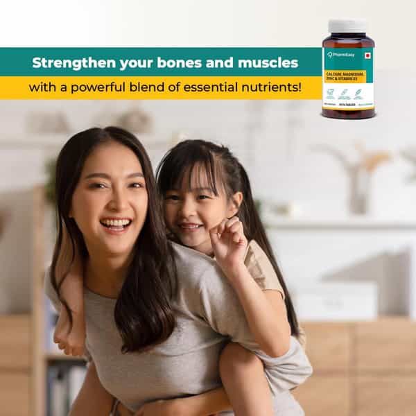 Pharmeasy Bone Voyage | Calcium Magnesium Vitamin D3 & Zinc | Bones & Dental Health | 60 Tablets