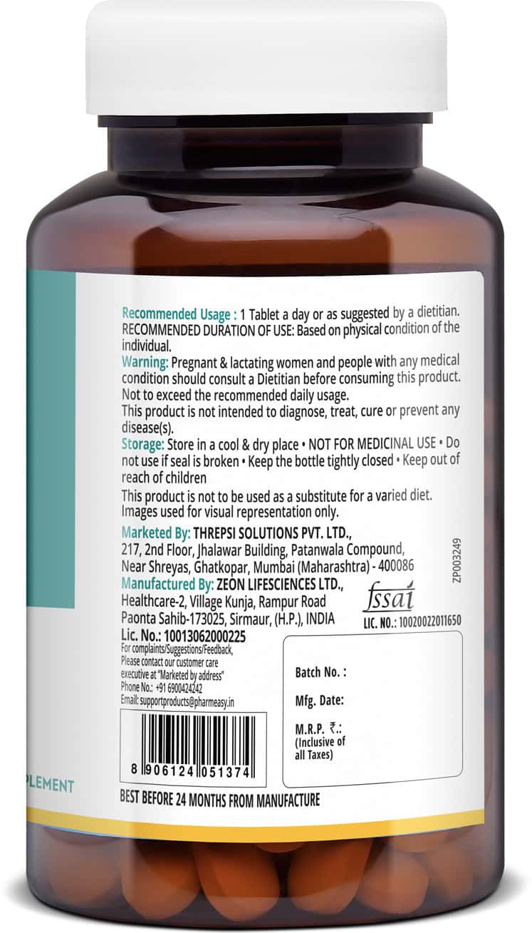 Buy PHARMEASY CALCIUM, MAGNESIUM, VITAMIN D3 & ZINC BONES & DENTAL