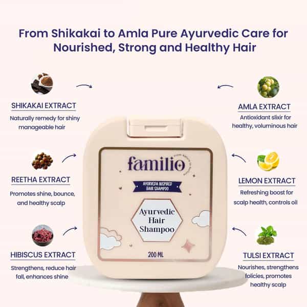 Familio Ayurvedic Hair Shampoo - 200Ml