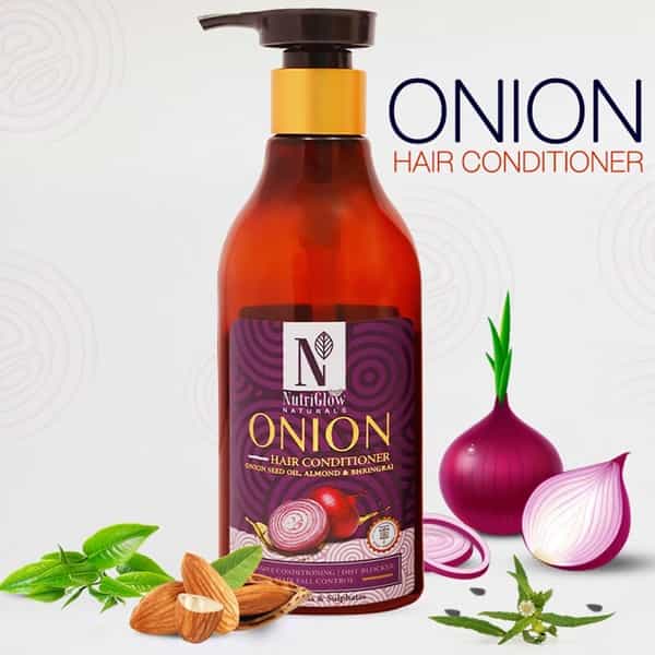 Nutriglow Natural's Onion Hair Conditioner/With Natural Source Ingredients/For Damaged Hair (300 Ml)