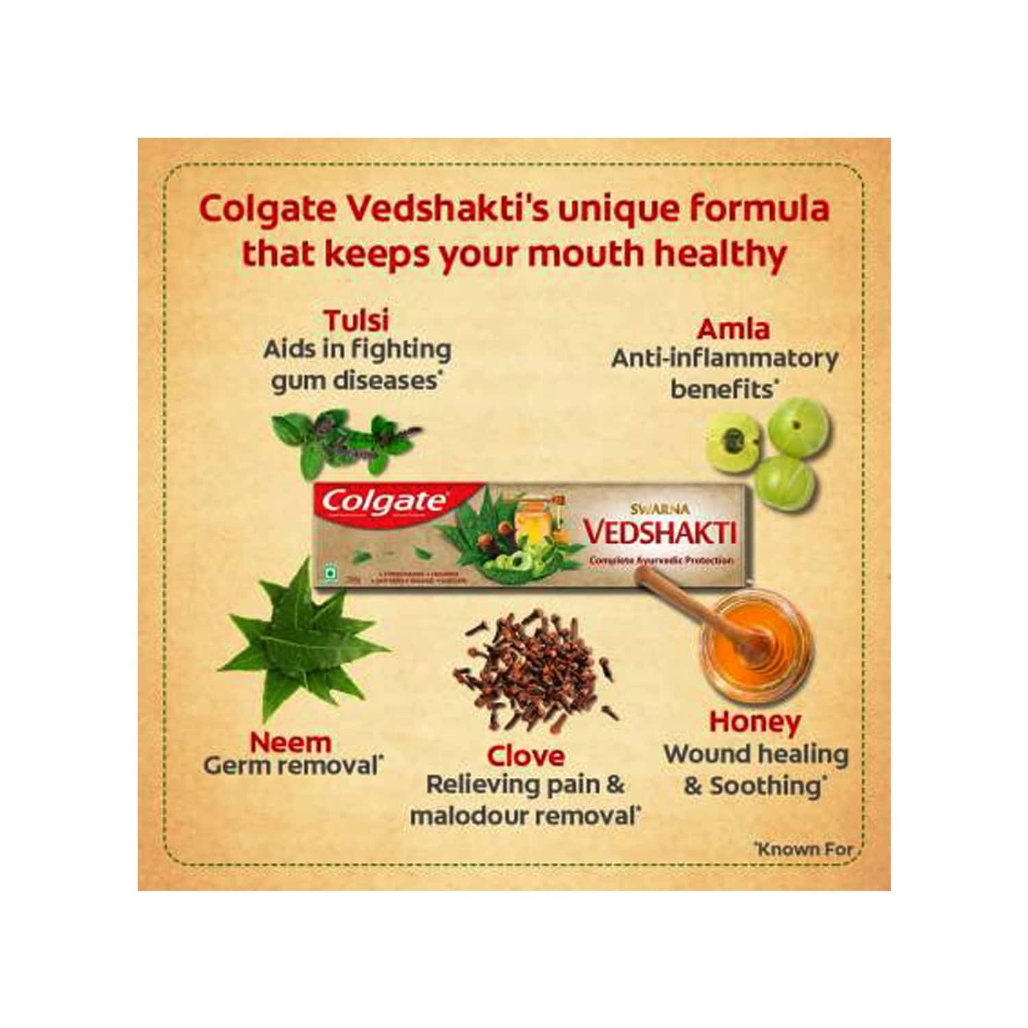 Buy COLGATE SWARNA VEDSHAKTI TOOTHPASTE 400GM SAVER PACK Online & Get