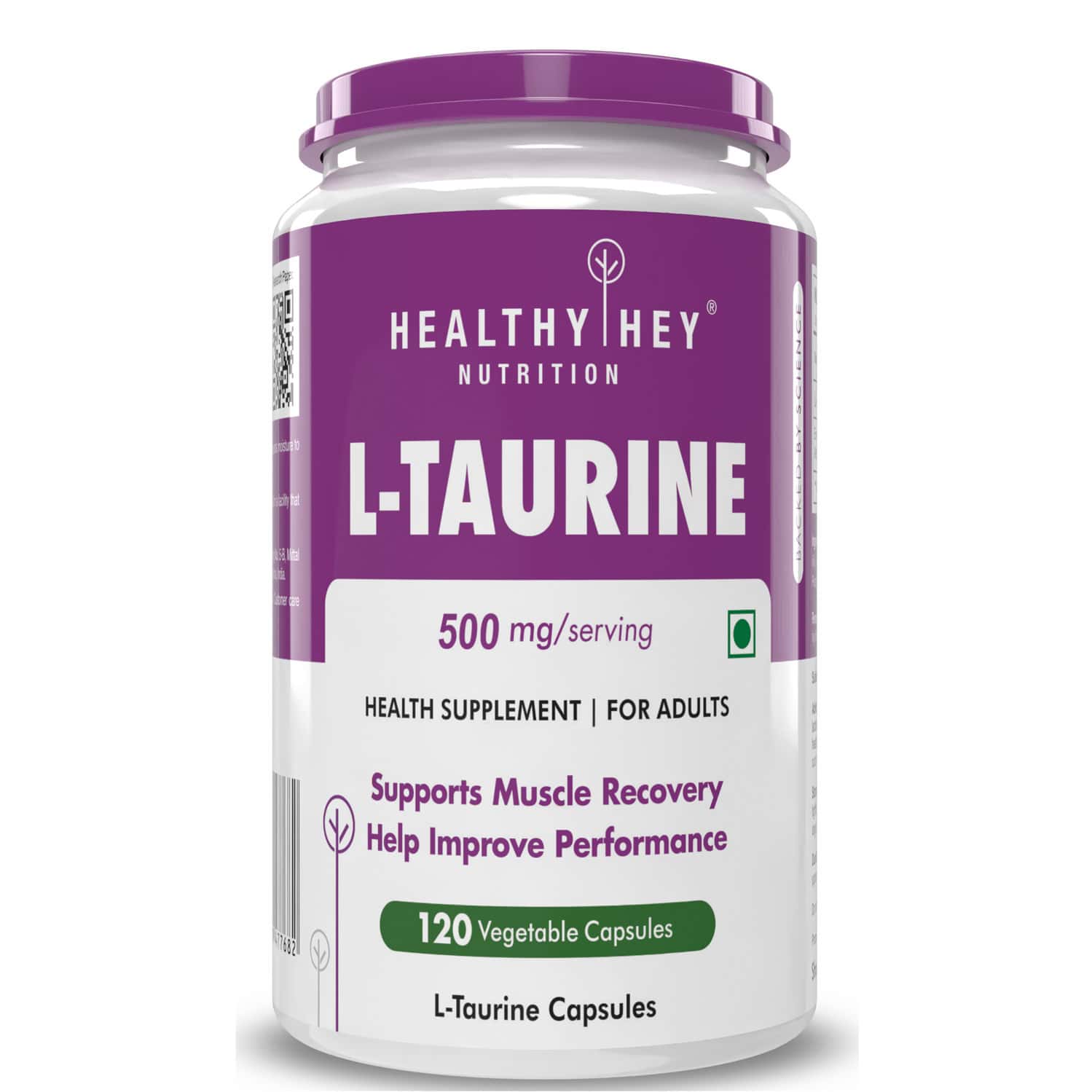 Healthyhey Nutrition L-taurine - Amino Acid Supplement - 120 Vegetable Capsules