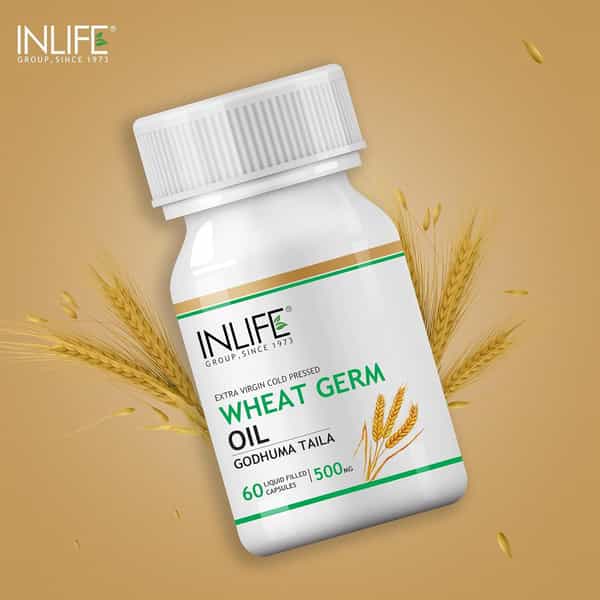 Inlife Wheat Germ Oil Supplement 500 Mg - 60 Liquid Filled Capsules (2 Pack) (2 X 60)