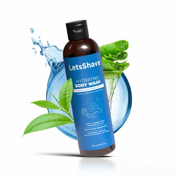 Letsshave Hydrating Body Wash For Men With Arabic Oud - Ginseng | Aloe Vera & Green Tea | 250Ml