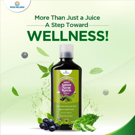 Micro Wellness Jamun Neem Karela Juice 1 L X Pack Of 2