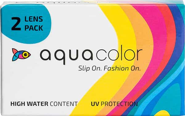 Aquacolor Caramel Brown Monthly Disposable Color Contact Lens (2 Lens/Box) (0)