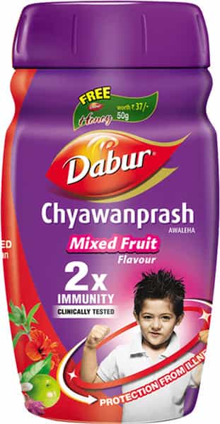 Dabur Chyawanprash Awaleha Mixed Fruit Paste 500 Gm With Free Dabur Honey 50 Gm Combipack 1 No's